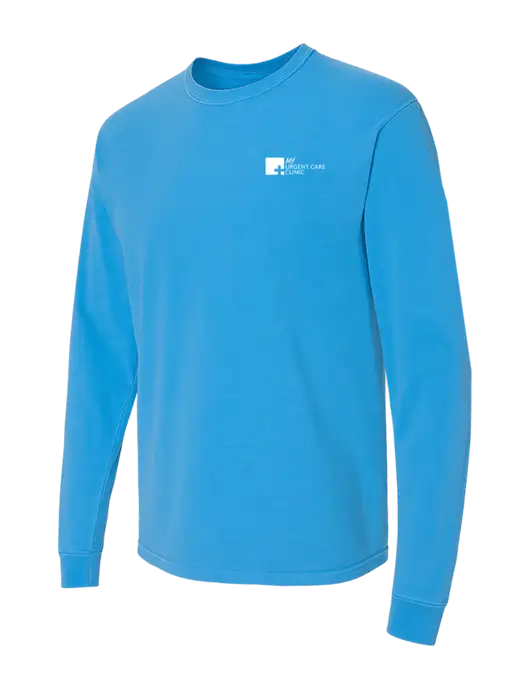 Comfort Colors Garment-Dyed Royal  Heavyweight Long Sleeve T-Shirt w/My Urgent Care Logo