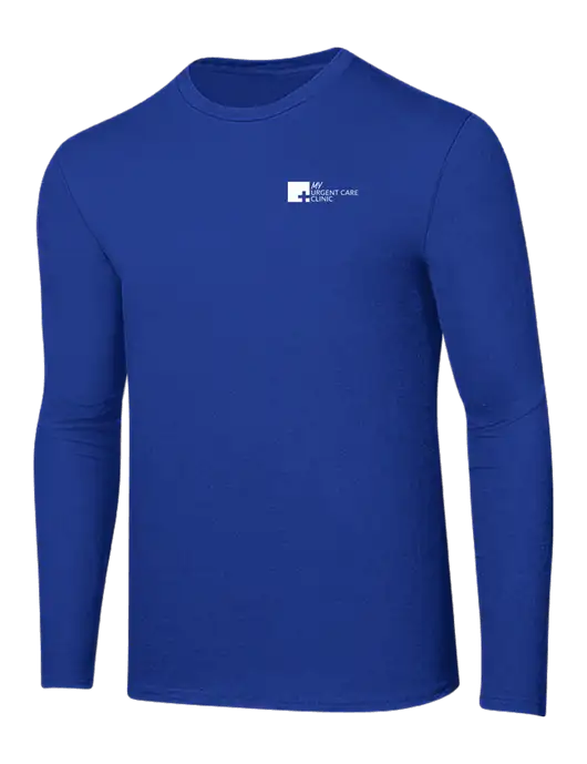 Ring Spun True Royal 4.5 oz Long Sleeve T-Shirt w/My Urgent Care Logo