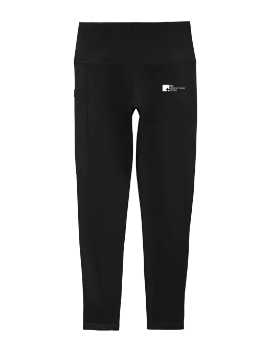 Womens Black High Rise 7/8 Legging w/My Urgent Care Logo