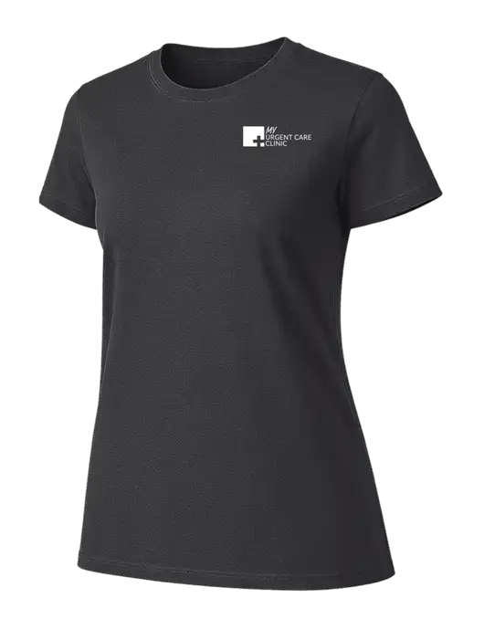 Womens Ring Spun Charcoal 4.5 oz T-Shirt w/My Urgent Care Logo