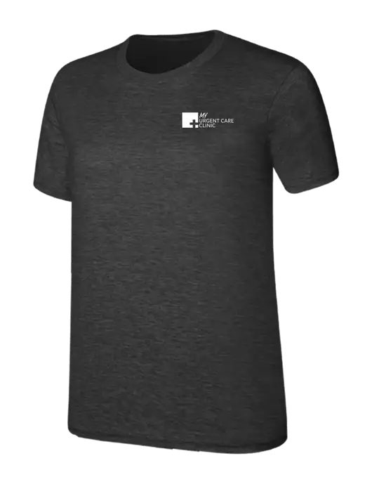 Womens Ring Spun Dark Heather Grey 4.5 oz T-Shirt w/My Urgent Care Logo