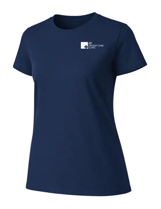 Womens Ring Spun Navy 4.5 oz T-Shirt w/My Urgent Care Logo