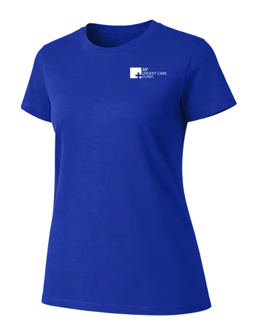 Womens Ring Spun Royal 4.5 oz T-Shirt w/My Urgent Care Logo