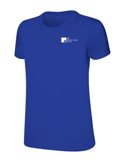 Womens Ring Spun Royal 4.5 oz T-Shirt w/My Urgent Care Logo