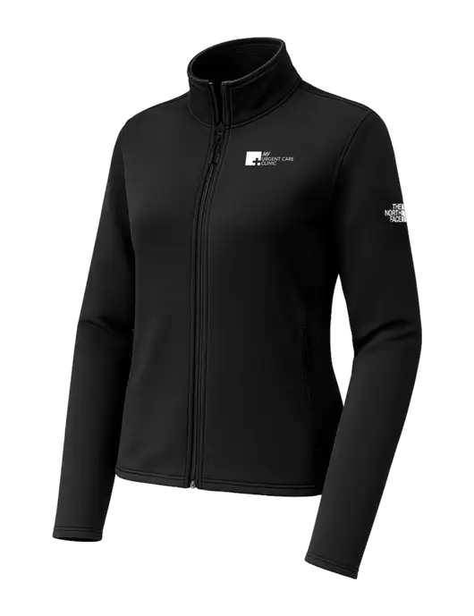 The North Face Womens Aim Full-Zip Black Fleece Jacket w/My Urgent Care Logo