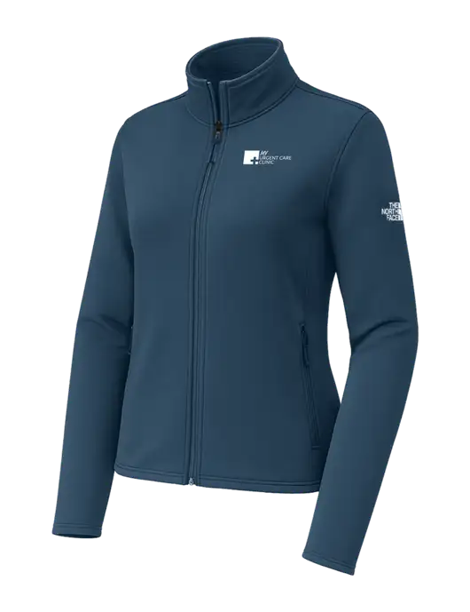 The North Face Womens Aim Full-Zip Light Navy Fleece Jacket w/My Urgent Care Logo