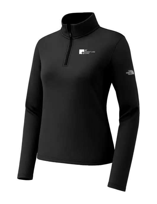 The North Face Womens Aim 1/4-Zip Black Fleece w/My Urgent Care Logo