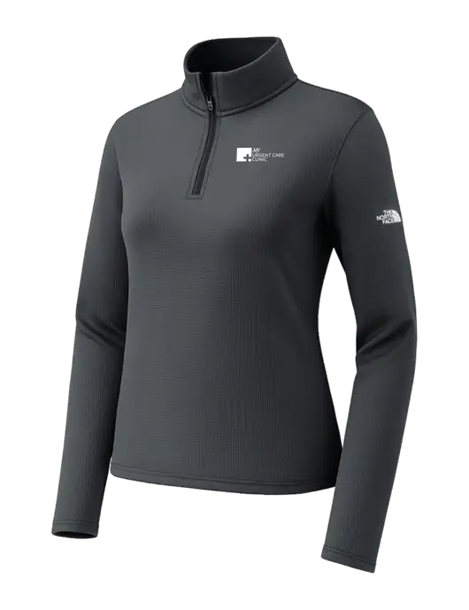 The North Face Womens Aim 1/4-Zip Charcoal Grey Fleece w/My Urgent Care Logo