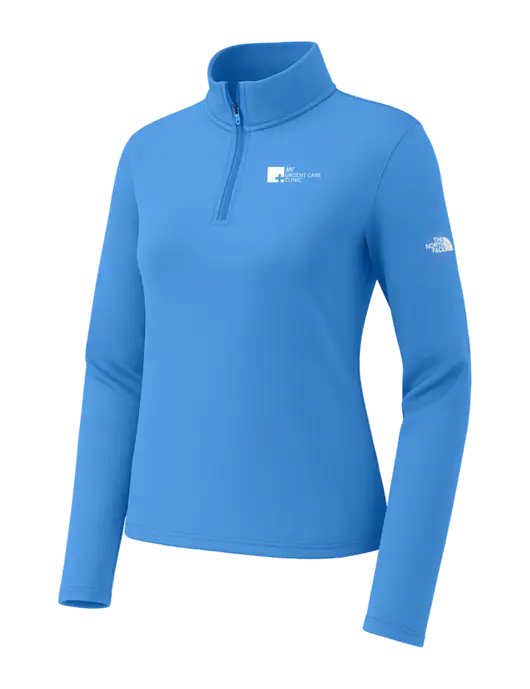 The North Face Womens Aim 1/4-Zip Light Royal Fleece w/My Urgent Care Logo