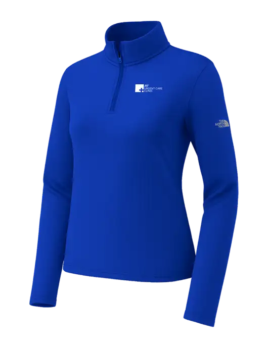 The North Face Womens Aim 1/4-Zip Dark Royal Fleece w/My Urgent Care Logo