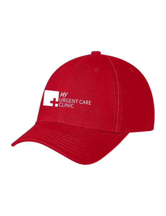 Red Structured Soft Snap Closure Hook & Loop Cap w/My Urgent Care Logo
