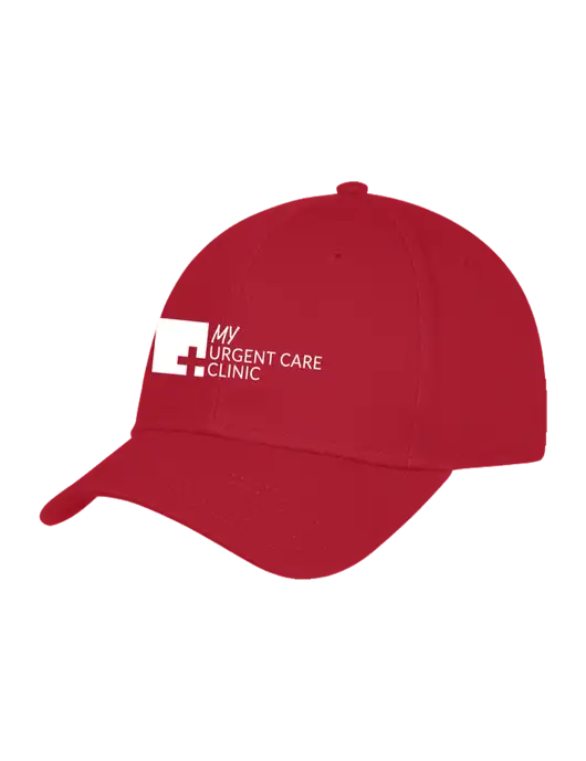 Red Structured Cap Hook & Loop w/My Urgent Care Logo