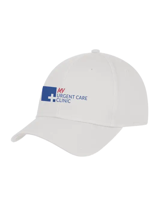 White Structured Cap Hook & Loop w/My Urgent Care Logo