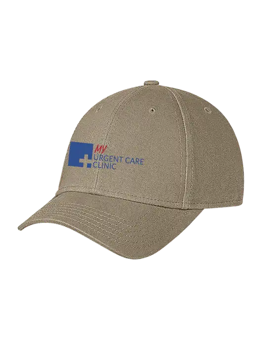 Tan Structured Soft Snap Closure Hook & Loop Cap w/My Urgent Care Logo