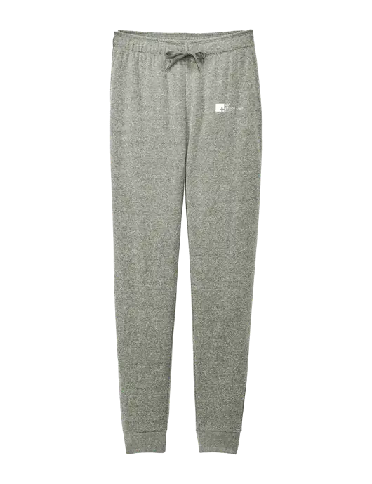 District Womens Dark Medium Grey Mid-Rise Fleece Jogger w/My Urgent Care Logo