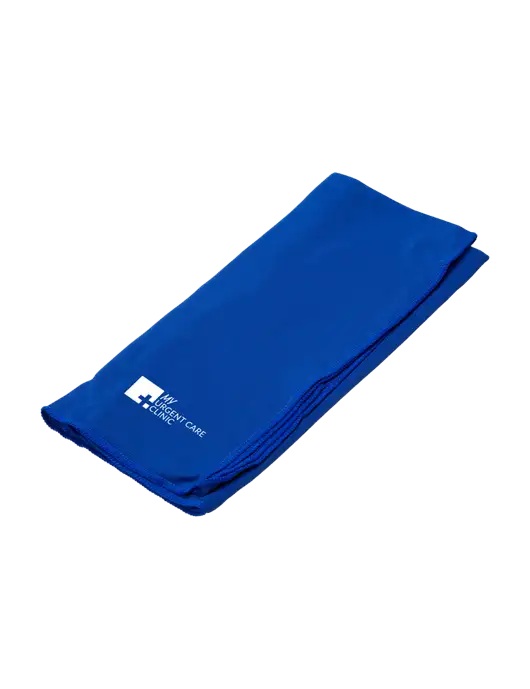 Eclipse Blue Copper Infused Cooling Towel w/My Urgent Care Logo