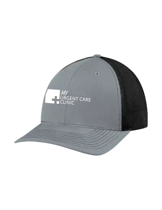 Richardson Adjustable Snapback Original 112 Trucker Cap Heather Grey w/Black Mesh w/My Urgent Care Logo
