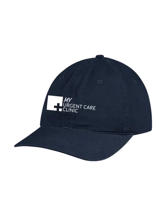 Garment Washed Unstructured Twill Navy Cap w/My Urgent Care Logo