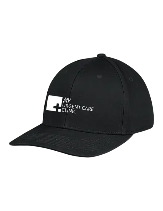 Premium Modern Structured Twill Black Snapback Cap w/My Urgent Care Logo