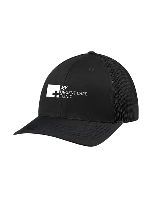 Richardson Adjustable Snapback Original 112 Trucker Cap Black w/Black Mesh w/My Urgent Care Logo