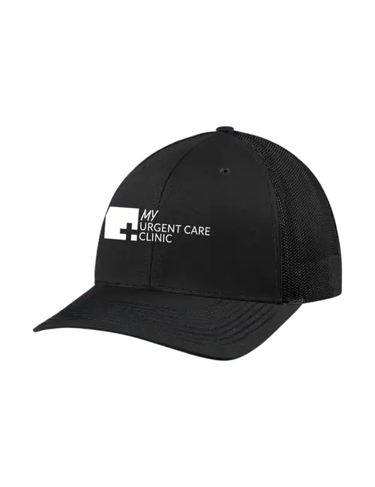 Richardson Adjustable Snapback Original 112 Trucker Cap Black w/Black Mesh w/My Urgent Care Logo