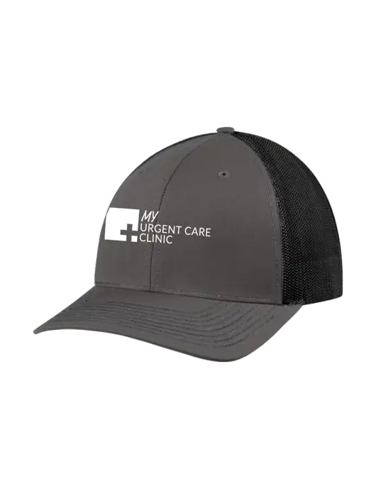 Richardson Adjustable Snapback Original 112 Trucker Cap Dark Grey w/Black Mesh w/My Urgent Care Logo
