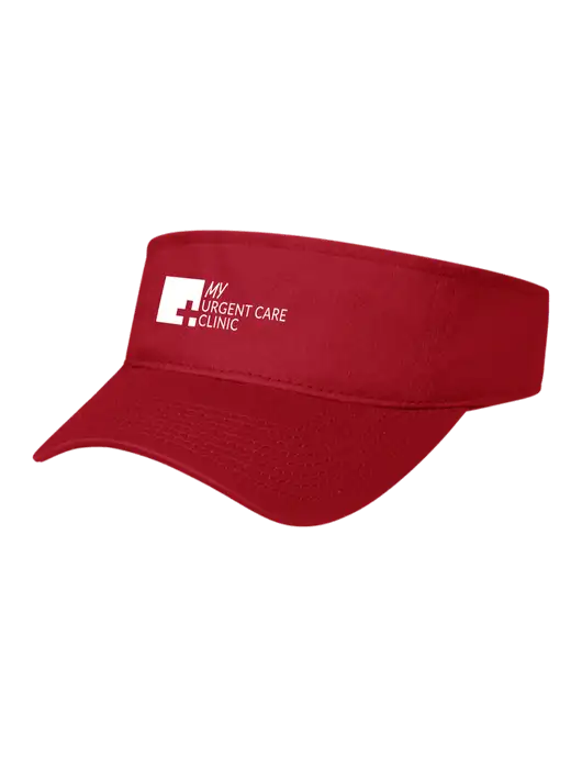 Red Cap Visor w/My Urgent Care Logo