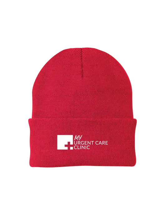 Red Knit Cap w/My Urgent Care Logo