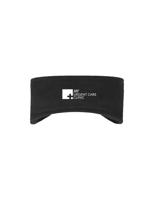 Black Stretch Fleece Headband w/My Urgent Care Logo