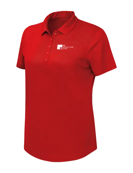 Callaway Womens Birdseye Red Polo w/My Urgent Care Logo