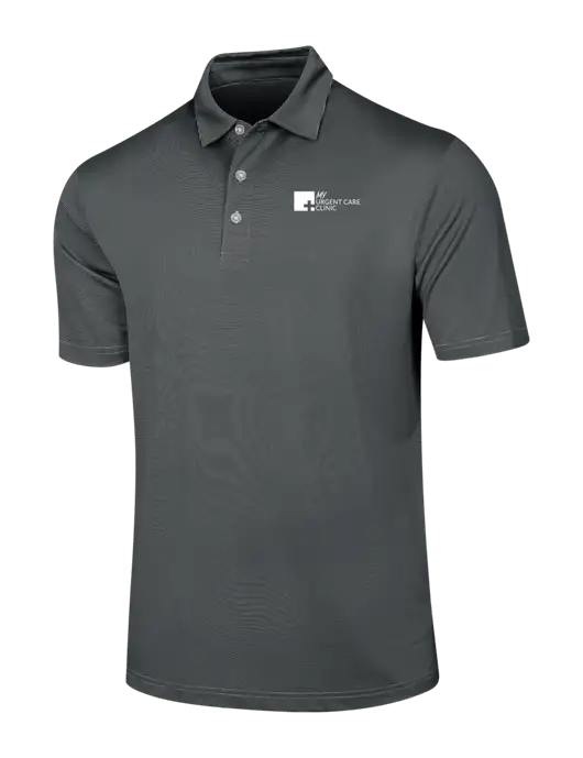 Callaway Black Fine Line Stripe Polo w/My Urgent Care Logo