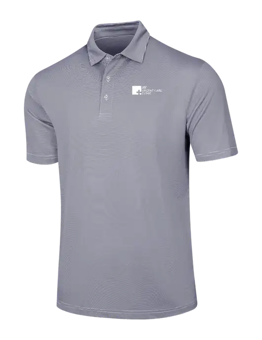 Callaway Navy Fine Line Stripe Polo w/My Urgent Care Logo