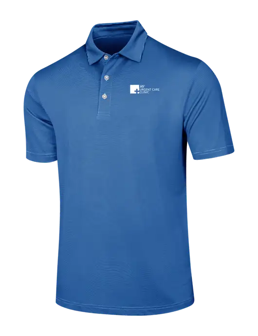 Callaway Royal Blue Fine Line Stripe Polo w/My Urgent Care Logo