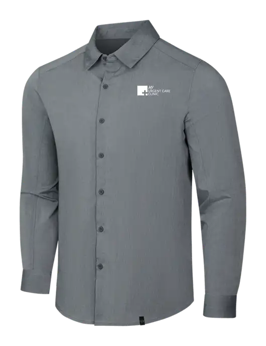 OGIO Medium Grey Heather Commuter Woven Shirt w/My Urgent Care Logo