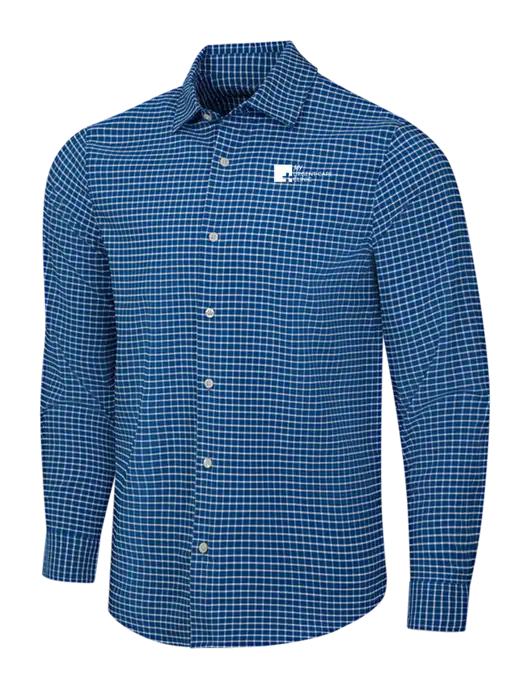 Navy/White City Stretch Shirt w/My Urgent Care Logo