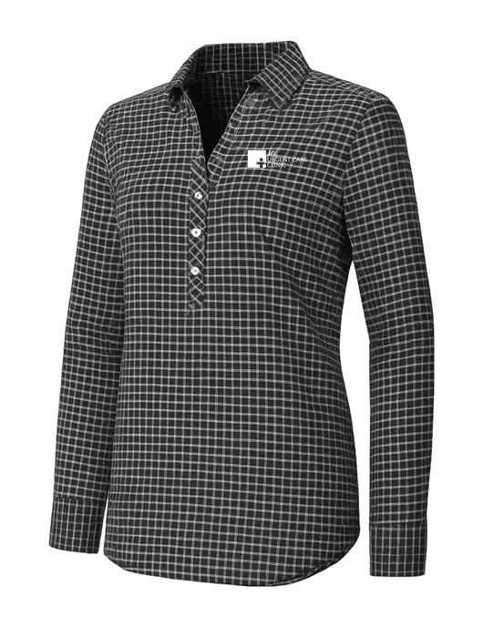 Womens Dark Grey/White City Stretch Shirt w/My Urgent Care Logo