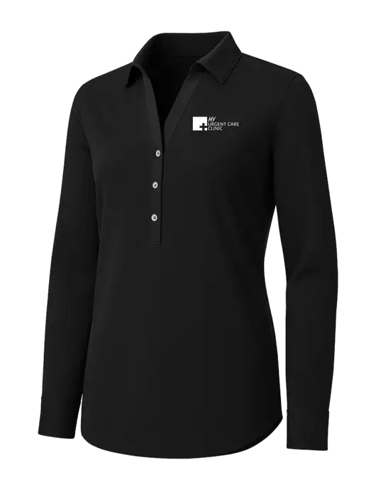 Womens Black City Stretch Shirt w/My Urgent Care Logo