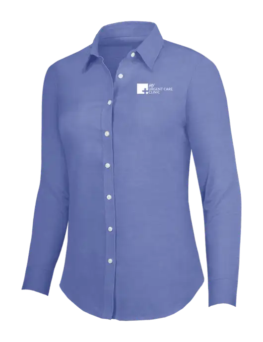 Navy Womens SuperPro Oxford Shirt w/My Urgent Care Logo