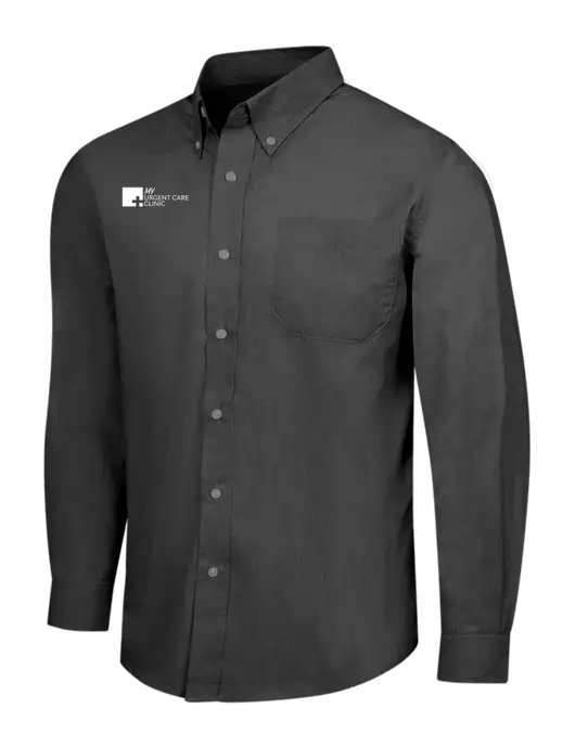 Soft Black Crosshatch Easy Care Shirt w/My Urgent Care Logo