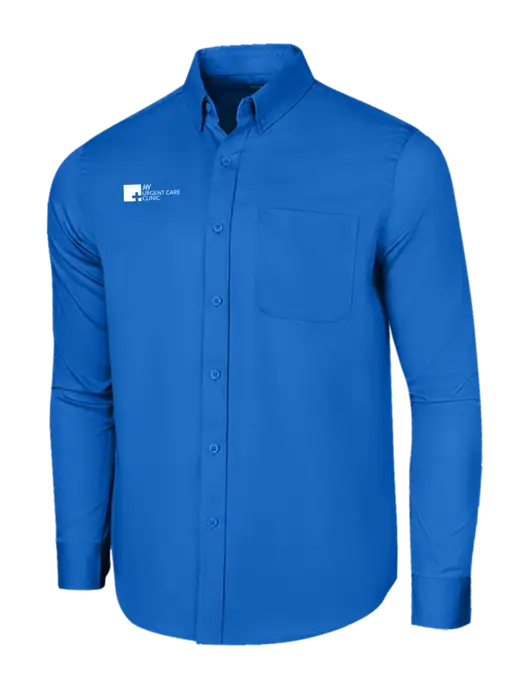 Long Sleeve Royal Blue Superpro React Twill Shirt w/My Urgent Care Logo