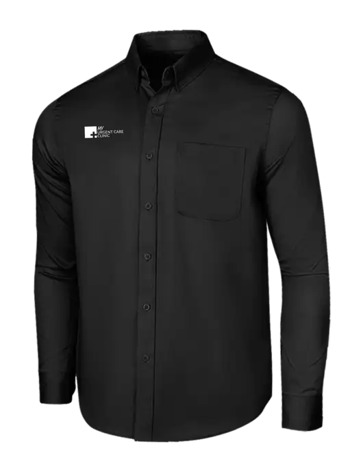 Long Sleeve Deep Black Superpro React Twill Shirt w/My Urgent Care Logo