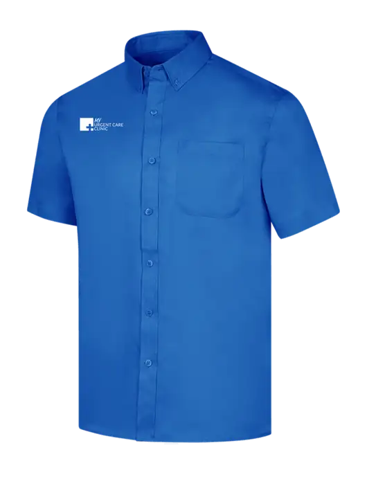 Short Sleeve Royal Blue Superpro React Twill Shirt w/My Urgent Care Logo