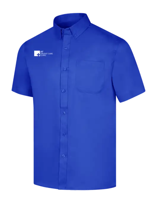 Short Sleeve Dark Royal Superpro React Twill Shirt w/My Urgent Care Logo