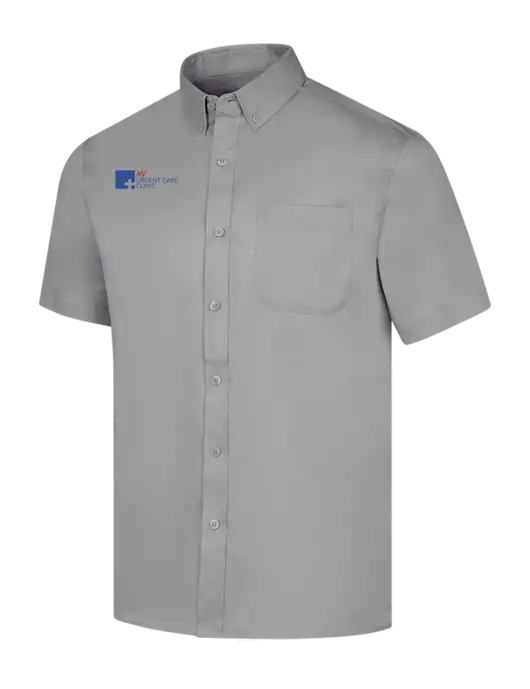 Short Sleeve Light Grey Superpro React Twill Shirt w/My Urgent Care Logo