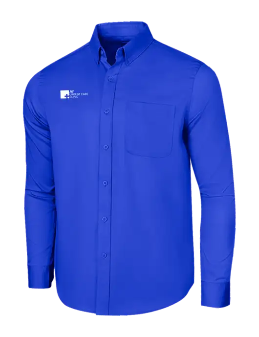 Long Sleeve Dark Royal Superpro React Twill Shirt w/My Urgent Care Logo
