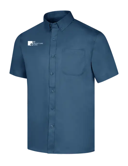 Short Sleeve Light Navy Superpro React Twill Shirt w/My Urgent Care Logo