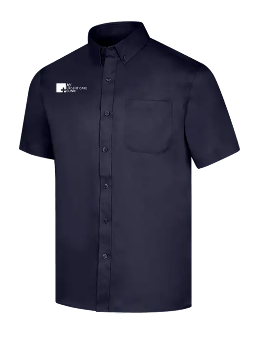 Short Sleeve Navy Superpro React Twill Shirt w/My Urgent Care Logo