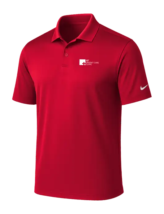 NIKE Red Victory Solid Polo w/My Urgent Care Logo