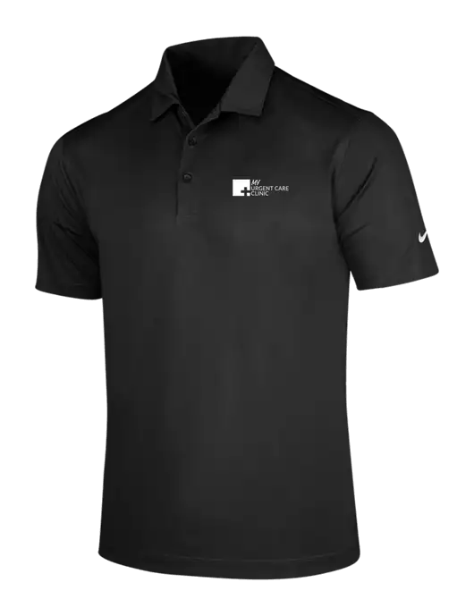 NIKE Black Dri-Fit Vertical Mesh Polo w/My Urgent Care Logo