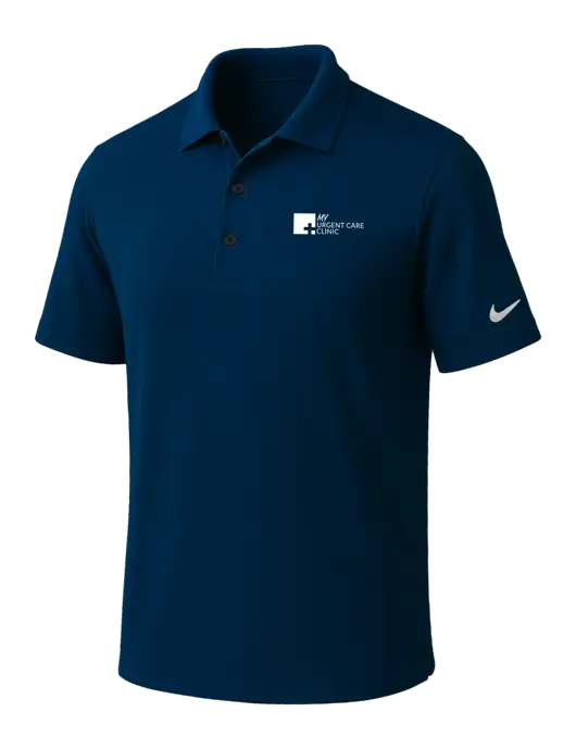 NIKE Navy Dri-Fit Micro Pique Polo w/My Urgent Care Logo